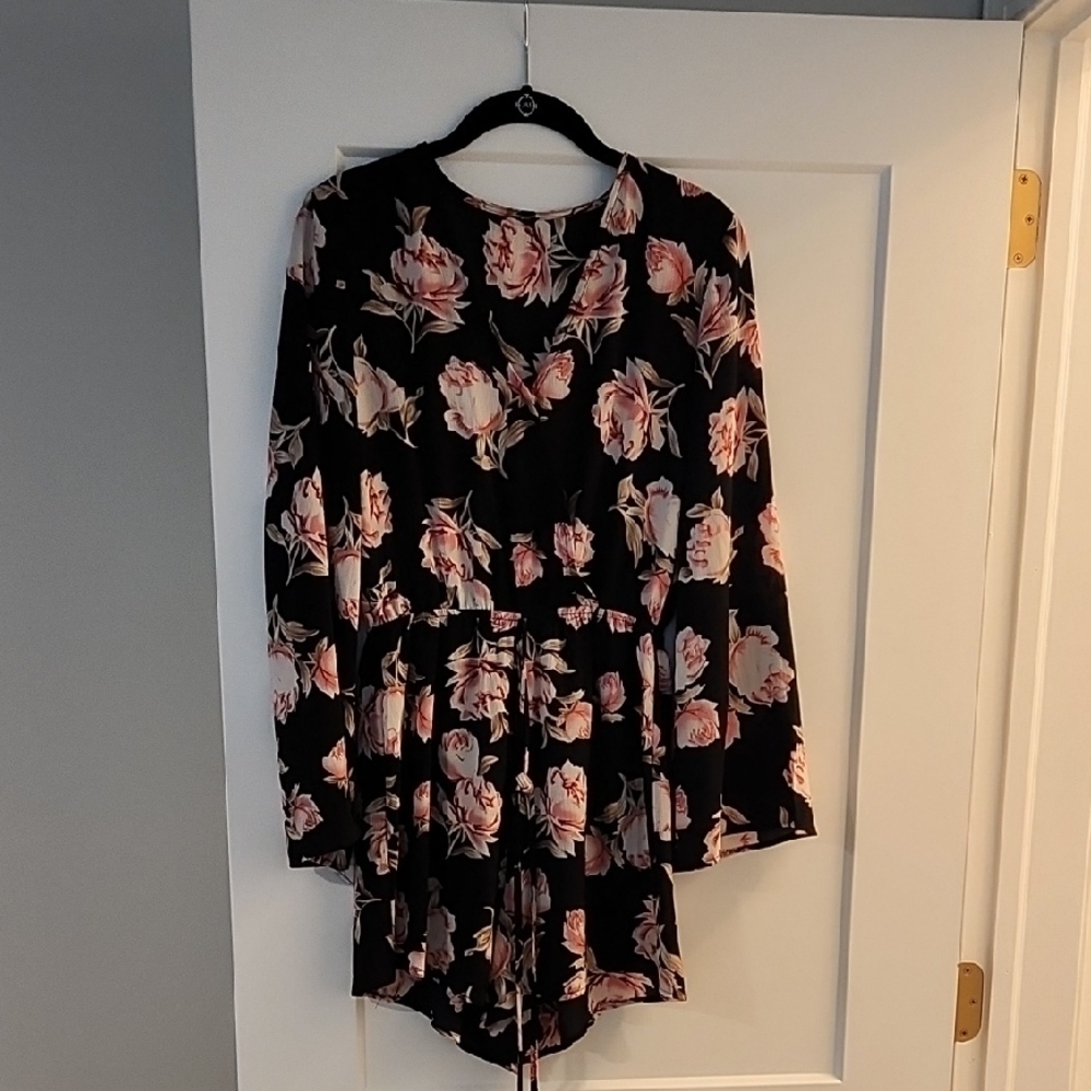 Floral Long Sleeve Romper